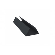 Планка стыковочная составная нижняя 0,5 Satin с пленкой RAL 7024 мокрый асфальт
