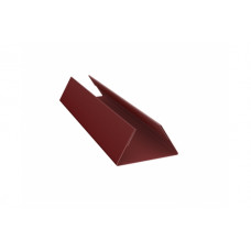 Планка стыковочная составная нижняя 0,5 Satin с пленкой RAL 3009 оксидно-красный