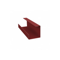 Планка угла внутреннего составная нижняя 0,5 Satin с пленкой RAL 3009 оксидно-красный