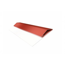Планка стартово-финишная (Блок-хаус, Экобрус) 0,5 Satin с пленкой RAL 8004 терракота