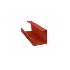 Планка угла внутреннего составная нижняя 0,5 Satin с пленкой RAL 8004 терракота