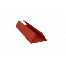 Планка стыковочная составная нижняя 0,5 Satin с пленкой RAL 8004 терракота