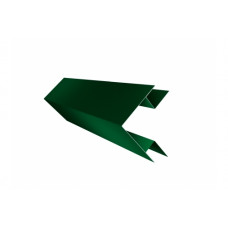 Планка угла внешнего сложного Экобрус 0,5 Satin с пленкой RAL 6005 зеленый мох