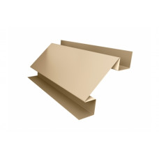 Планка угла внутреннего сложного Экобрус 0,5 Satin с пленкой RAL 1015 светлая слоновая кость