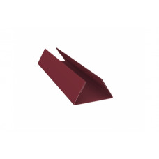Планка стыковочная составная нижняя 0,5 Satin с пленкой RAL 3005 красное вино