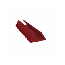 Планка стыковочная составная нижняя 0,5 Satin с пленкой RAL 3011 коричнево-красный