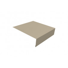 Планка околооконная простая 200х50 0,5 Satin с пленкой RAL 1015 светлая слоновая кость