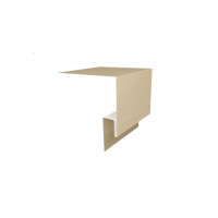Планка околооконная сложная 250х50х18 (j-фаска) 0,5 Satin с пленкой RAL 1015 светлая слоновая кость
