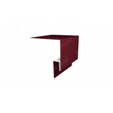 Планка околооконная сложная 250х50х18 (j-фаска) 0,5 Satin с пленкой RAL 3005 красное вино