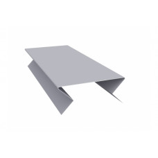 Планка угла внешнего составная нижняя 0,5 Satin с пленкой RAL 7004 сигнальный серый