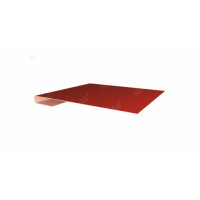 Планка завершающая 0,5 Satin с пленкой RAL 8004 терракота