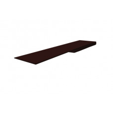 Планка финишная 46х25 0,5 GreenCoat Pural BT с пленкой RR 32 темно-коричневый (RAL 8019 серо-коричневый)