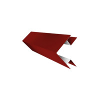 Планка угла внешнего сложного Экобрус 0,5 Satin с пленкой RAL 3011 коричнево-красный