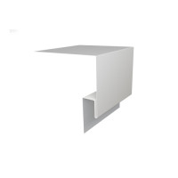 Планка околооконная сложная БХ new 250х50х27 (j-фаска) 0,5 Satin с пленкой RAL 9003 сигнальный белый
