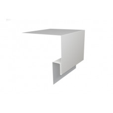 Планка околооконная сложная БХ new 250х50х27 (j-фаска) 0,5 Satin с пленкой RAL 9003 сигнальный белый