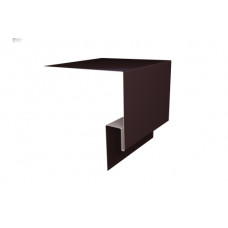 Планка околооконная сложная БХ new 250х50х27 (j-фаска) 0,5 Satin с пленкой RAL 8017 шоколад