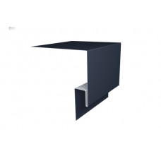 Планка околооконная сложная БХ new 250х50х27 (j-фаска) 0,5 Satin с пленкой RAL 7024 мокрый асфальт