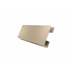 Планка H-образная Экобрус 0,5 Satin с пленкой RAL 1015 светлая слоновая кость