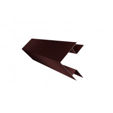 Планка угла внешнего сложного Экобрус 0,5 Satin Matt RAL 8017 шоколад