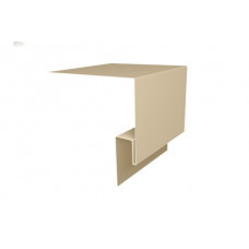 Планка околооконная сложная БХ new 250х50х27 (j-фаска) 0,5 Satin с пленкой RAL 1015 светлая слоновая кость