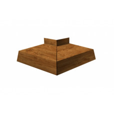 Угол отлива внешний 100 0,45 Print Elite с пленкой Golden Wood