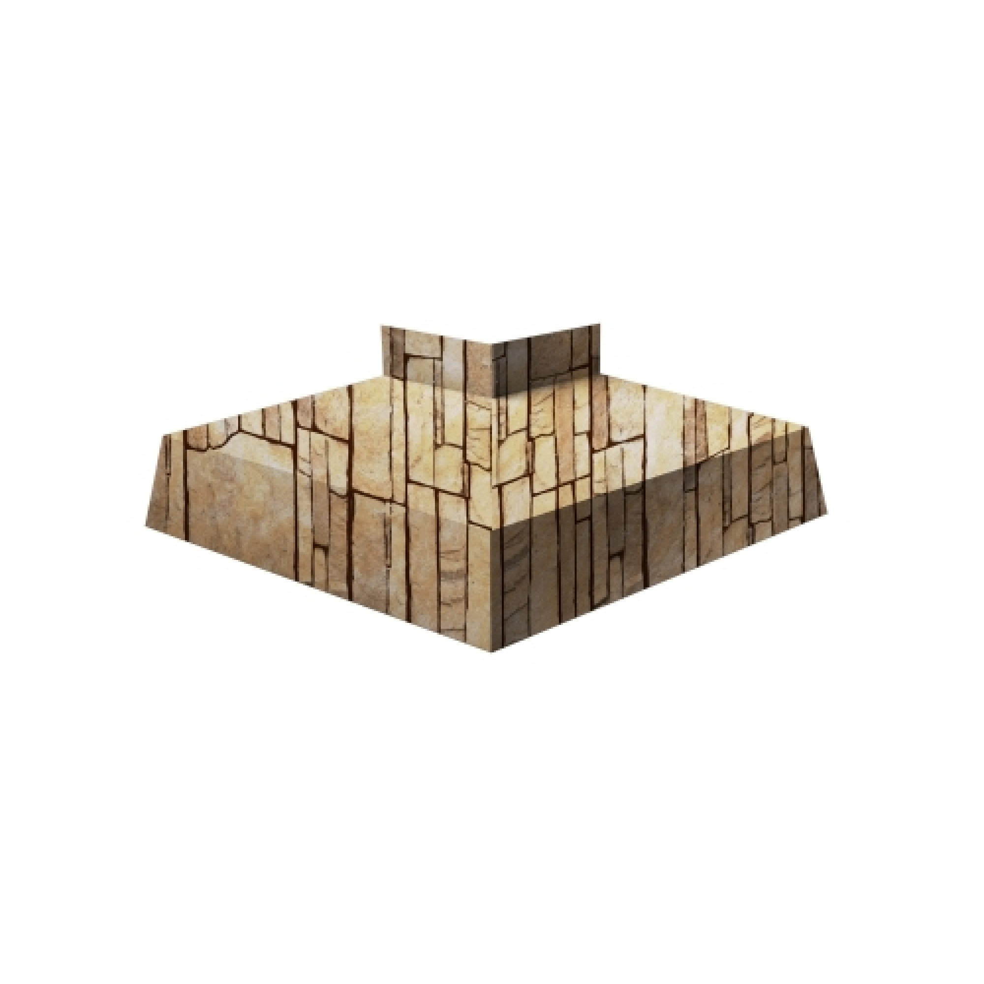 Угол отлива внешний 100 0,45 Print Elite с пленкой Sand Stone