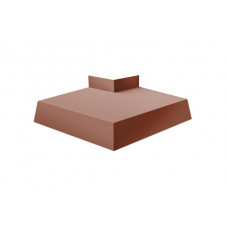 Угол отлива внешний 100 0,5 Satin Matt с пленкой RAL 8004 терракота