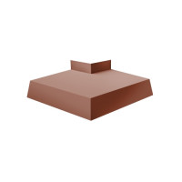 Угол отлива внешний 200 0,5 Satin Matt с пленкой RAL 8004 терракота