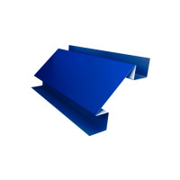 Планка угла внутреннего сложного Экобрус 0,5 Satin с пленкой RAL 5005 сигнальный синий