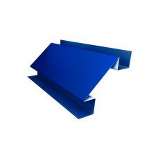 Планка угла внутреннего сложного Экобрус 0,5 Satin с пленкой RAL 5005 сигнальный синий