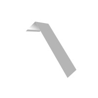 Планка лобовая/околооконная простая 190х50 0,45 PE с пленкой RAL 9003 сигнальный белый ШК
