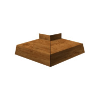 Угол отлива внешний 50 0,45 Print Premium с пленкой Golden Wood