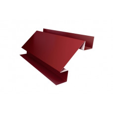 Планка угла внутреннего сложного Экобрус 0,5 Satin Matt RAL 3005 красное вино