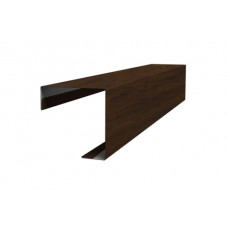 Угол внешний простой фальц 0,45 Print Elite Chestnut Wood (обратная сторона серая)