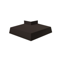 Угол отлива внешний 100 0,5 Satin Matt с пленкой RR 32 темно-коричневый