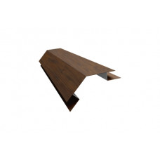 Планка угла внешнего сложного 135гр Экобрус Grand Line 0,45 Print Elite Chestnut Wood (обратная сторона серая)