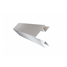 Планка угла внешнего сложного Экобрус 0,5 Satin с пленкой RAL 9003 сигнальный белый
