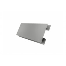 Планка H-образная Экобрус 0,5 Satin с пленкой RAL 9006 бело-алюминиевый
