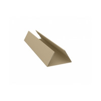 Планка стыковочная составная нижняя 0,5 Satin с пленкой RAL 1015 светлая слоновая кость