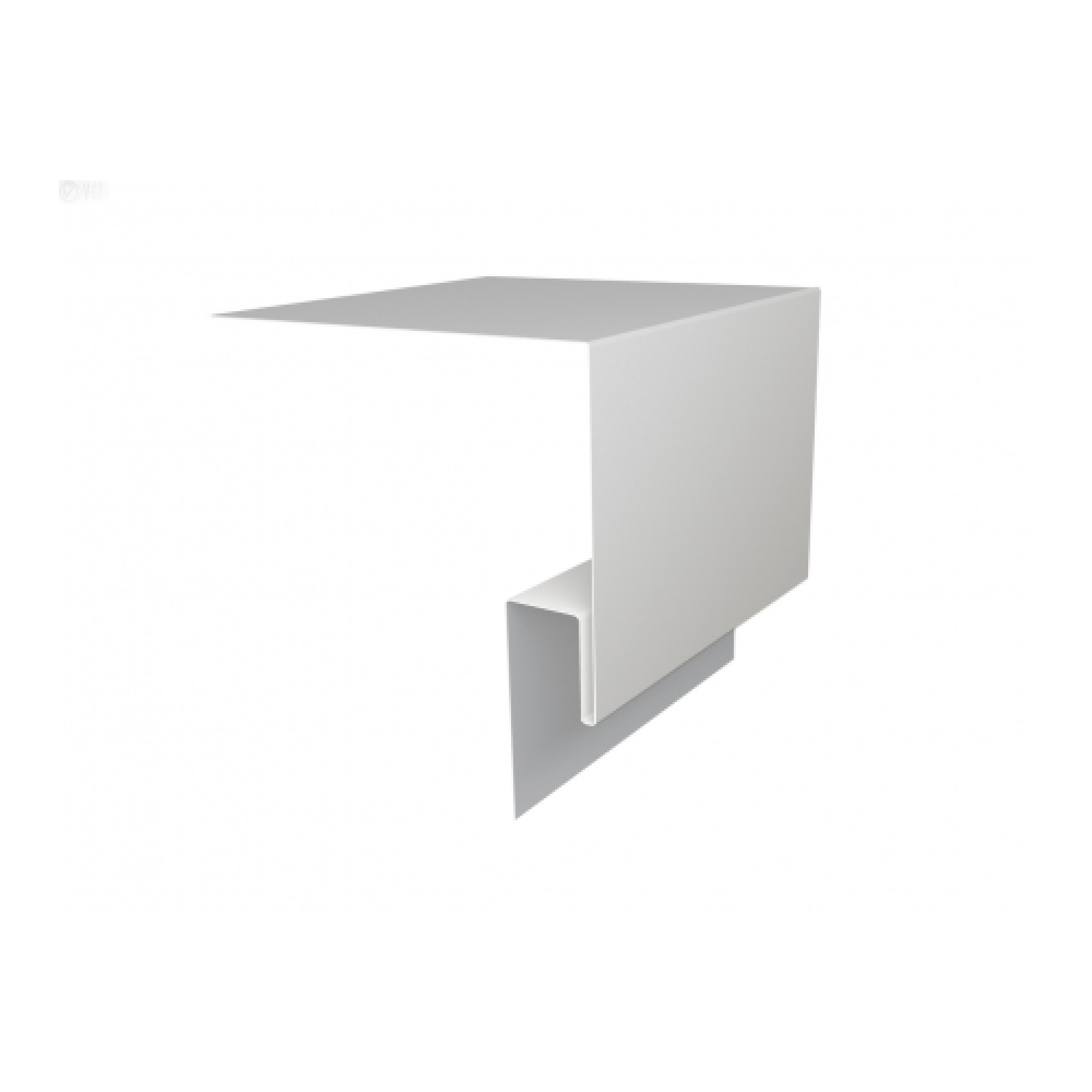 Планка околооконная сложная 250х75х18 (j-фаска) 0,5 Satin с пленкой RAL 9003 сигнальный белый