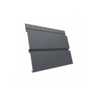 Квадро брус 0,5 GreenCoat Pural BT с пленкой RR 23 темно-серый (RAL 7024 серый графит)