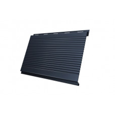 Вертикаль 0,2 Grand Line gofr 0,5 Rooftop Matte с пленкой RAL 7024 мокрый асфальт