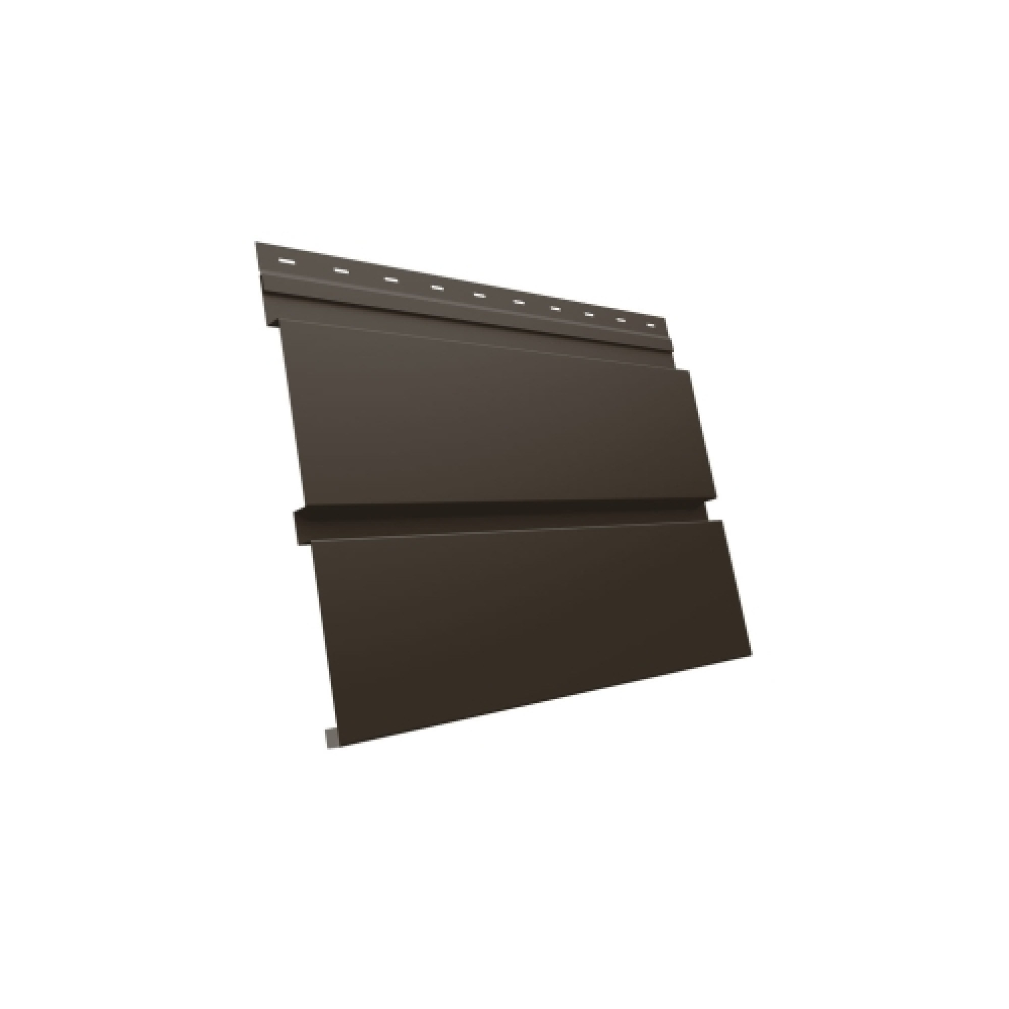 Квадро брус 0,5 GreenCoat Pural BT с пленкой RR 32 темно-коричневый (RAL 8019 серо-коричневый)