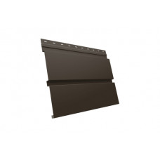 Квадро брус 0,5 GreenCoat Pural BT с пленкой RR 32 темно-коричневый (RAL 8019 серо-коричневый)