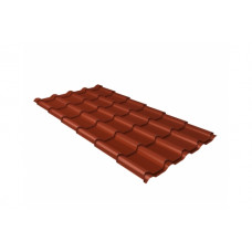 Металлочерепица камея 0,5 Satin Matt RAL 8004 терракота