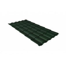 Металлочерепица кредо Grand Line 0,5 GreenСoat Pural RR 11 темно-зеленый (RAL 6020 хромовая зелень)