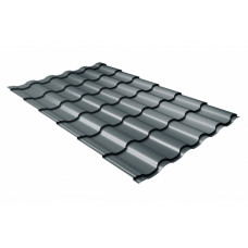 Металлочерепица кредо 0,5 Satin RAL 7016 антрацитово-серый