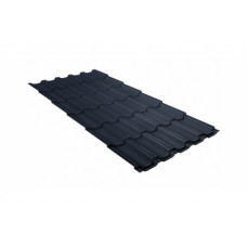 Металлочерепица квинта плюс 0,5 Rooftop Matte RAL 7024 мокрый асфальт