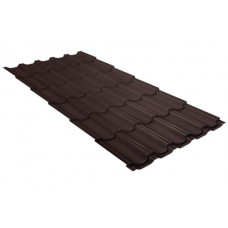Металлочерепица квинта плюс Grand Line 0,5 PurPro Matt 275 RAL 8017 шоколад