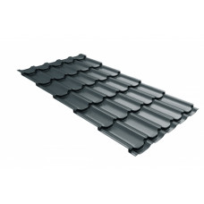 Металлочерепица квинта плюс 0,5 GreenCoat Pural BT, matt RR2Н3 (RAL 7016 антрацитово-серый)